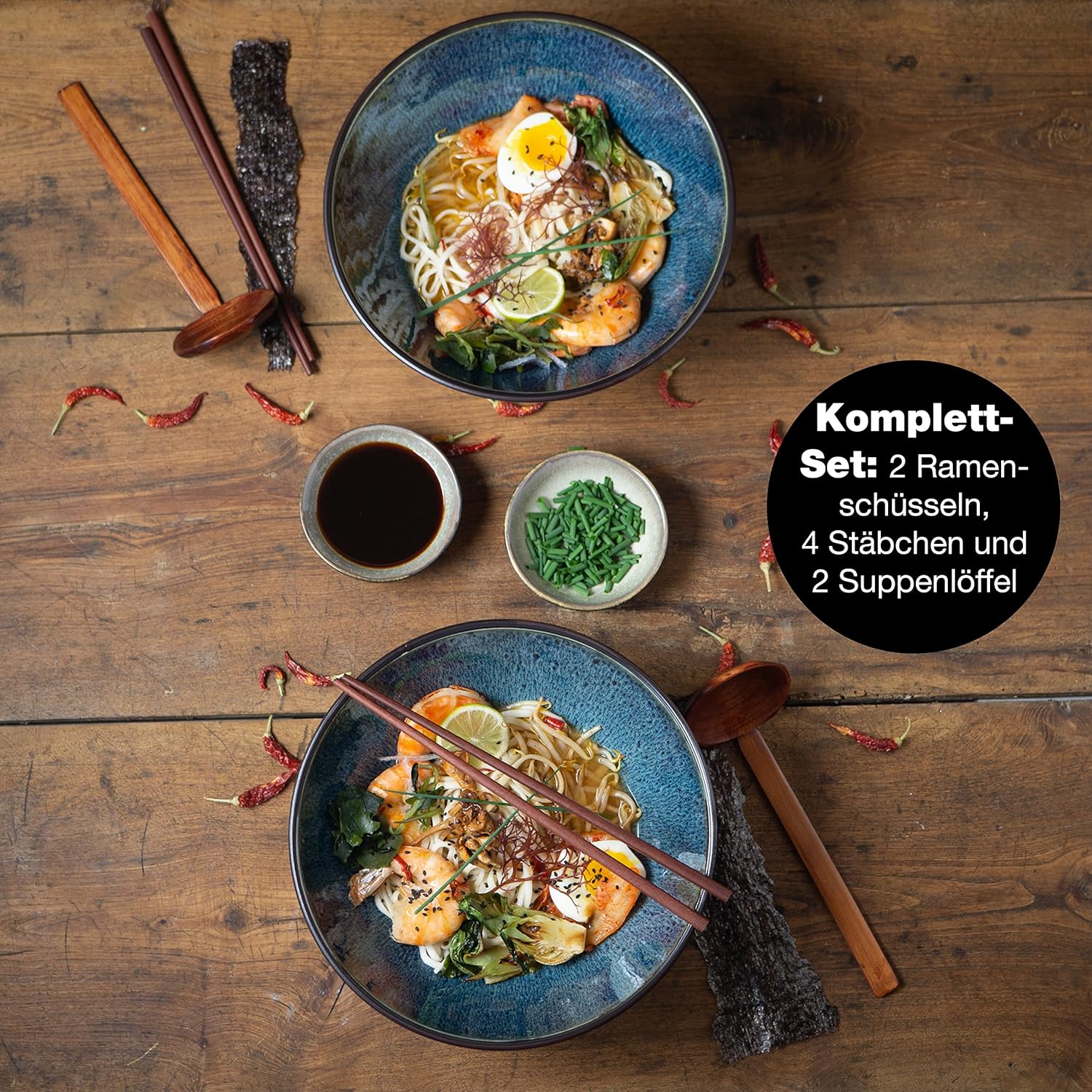 Moritz & Moritz Ramen Schalen Set: Perfekte Begleiter für Suppenliebhaber!