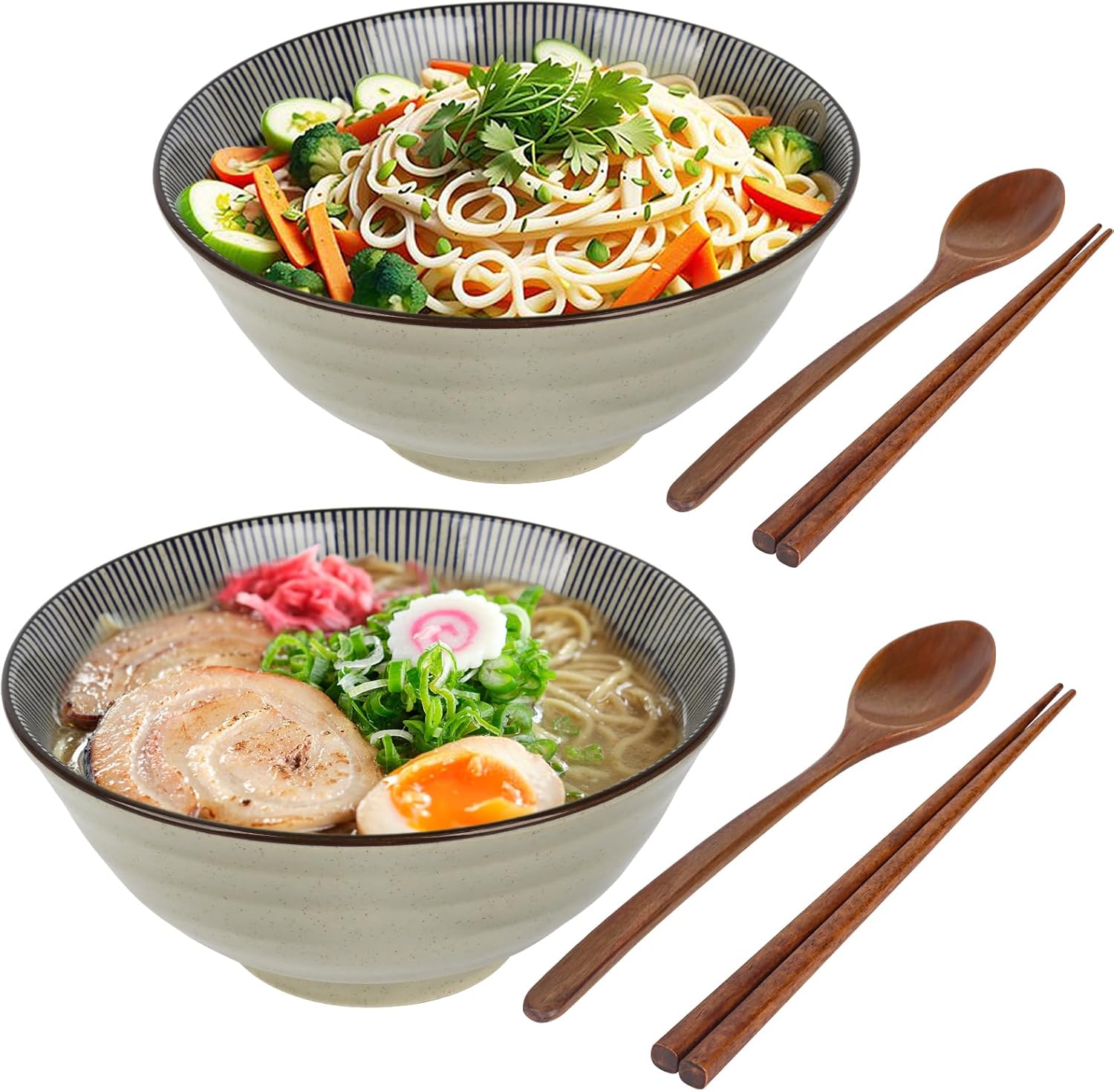 Entdecke das perfekte 2er Set Ramenschüsseln: Perfekt für Ramen, Pasta und mehr!