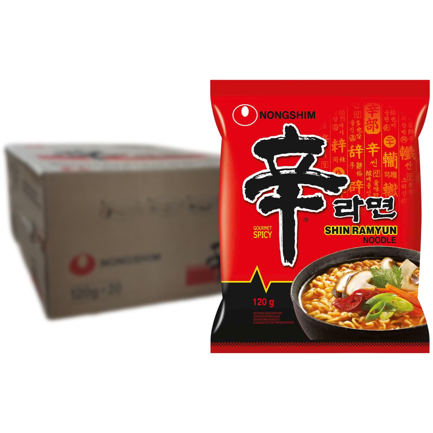 Entdecke den Schärfe-Kick: Nong Shim Shin Ramyun Instantnudeln im 20er Vorteilspack!