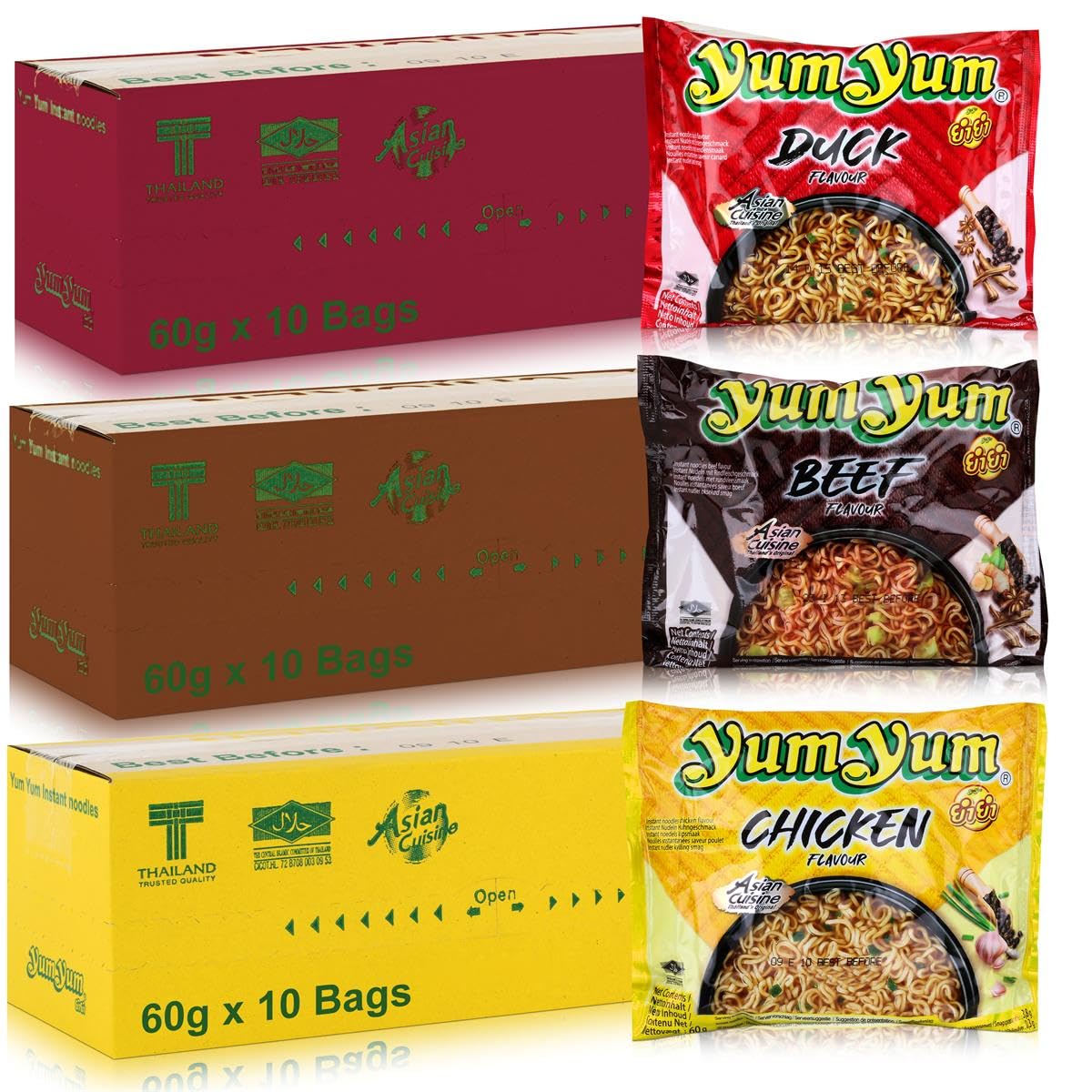 YumYum Instant Nudelsuppen im Test: Geschmackstest der Ente, Rind und Huhn!