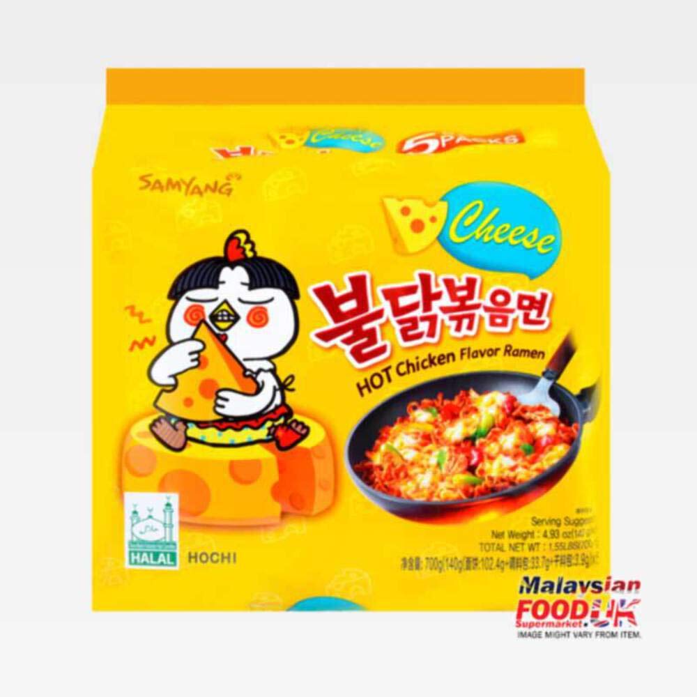 Die scharfe Köstlichkeit: Samyang Hot Chicken Buldak Ramen mit Käse im 5er Pack!