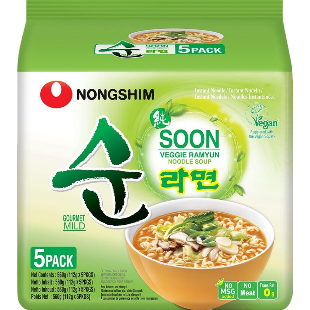 Nong Shim Soon Veggie Ramyun: Die perfekte schnell zubereitete Ramen-Suppe für Gemüseliebhaber!