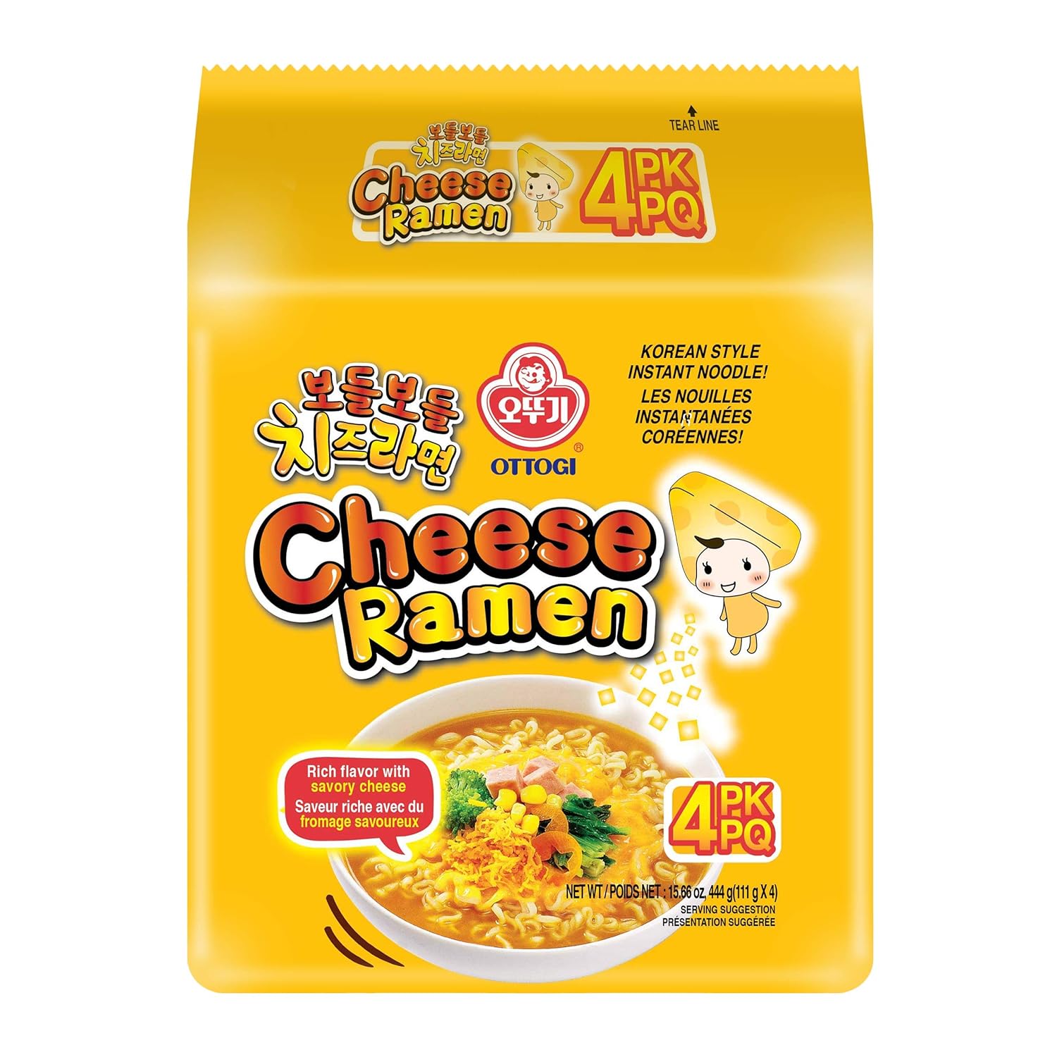 Genießen Sie Ottogi Cheese Ramen: Koreanische Instantnudeln mit herzhaftem Käse